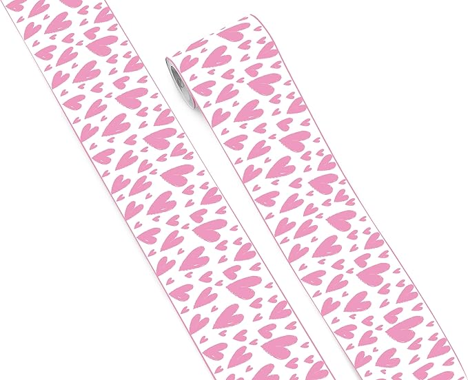 FLFK Pink Heart Wallpaper Border by FLFK