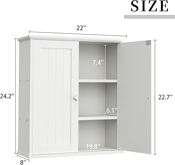 Shintenchi Bathroom Wall Medicine Cabinet - Image 3