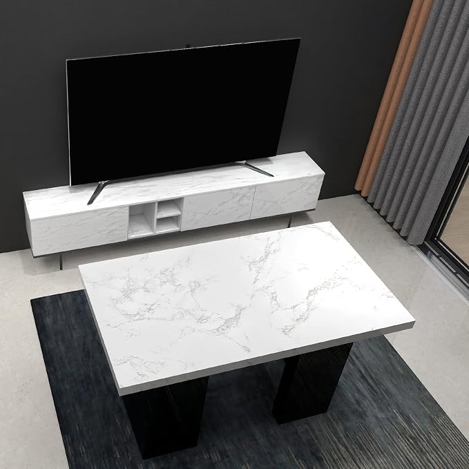 practicalWs Marble Paper Granite Gray/White Roll Kitchen Countertop Cabinet - Image 7