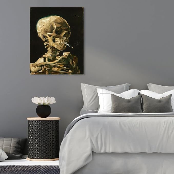 1 KINGO Van Gogh Canvas Wall Art: Skull of a Skeleton - Image 6