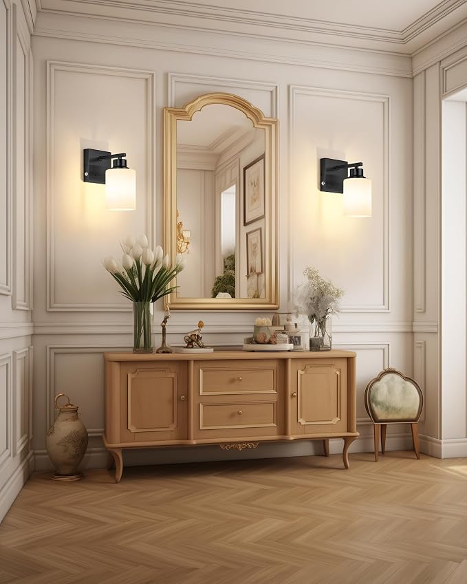 Rayogale Battery Operated Wall Sconce Set of 2, Easy Install Dimmable Wireless - Image 5