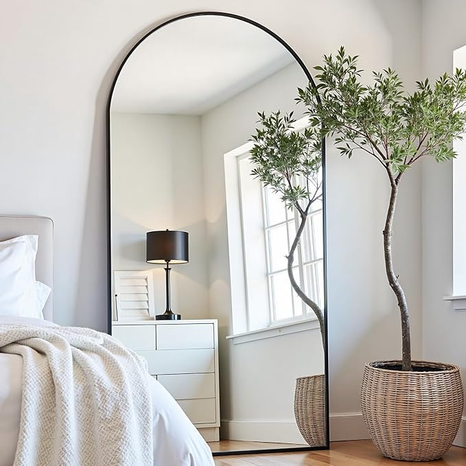 Prywot Arched Floor Mirror, 76 "x 34" Full Length Mirror Wall Mirrors Hanging - Image 2