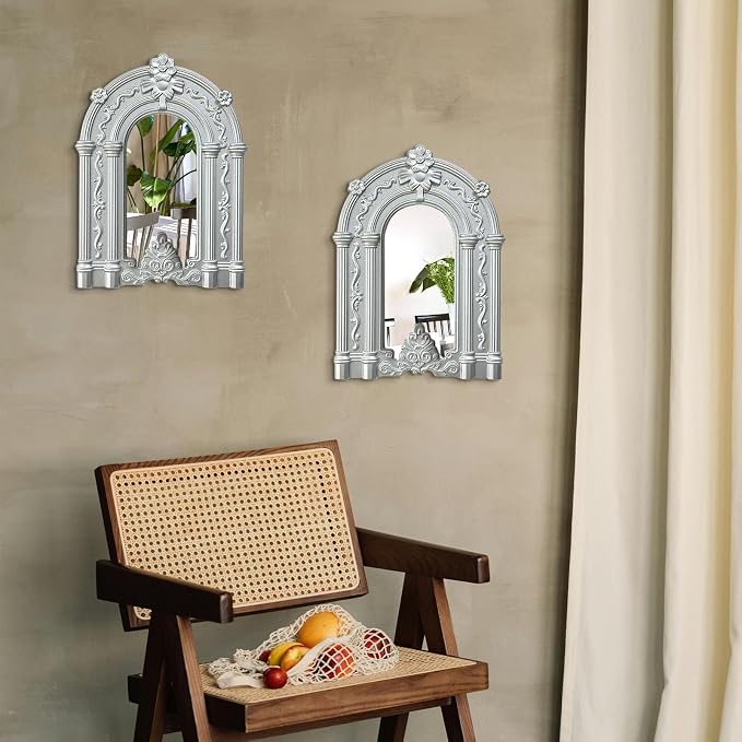 ZEXUIRU 2 Set. Rustic Wall Mirrors - Image 3