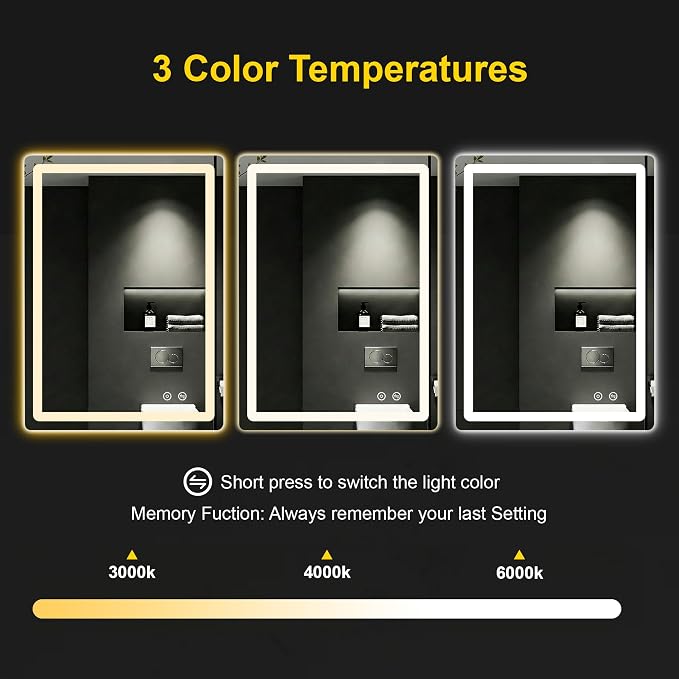 LED Bathroom Mirror with Lights - Image 6