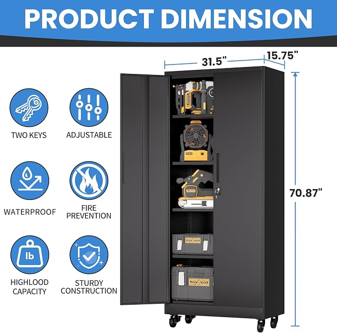 Garage Metal Storage Cabinet - Image 3