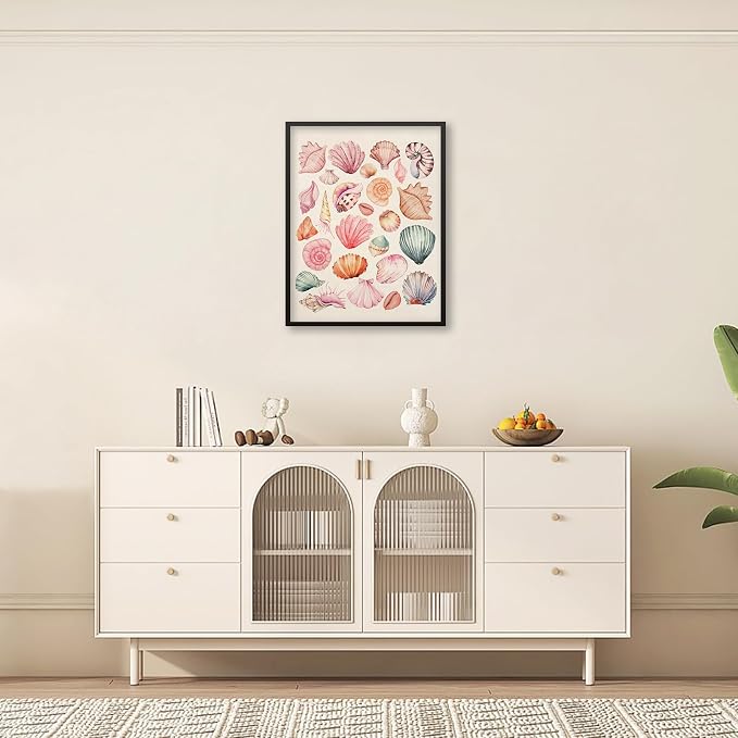 Pink Seashell Posters Coastal Cowgirl Canvas Wall Art Trendy Beach Starfish - Image 7