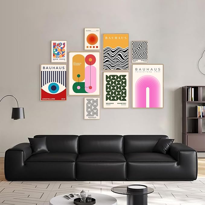 KBKBART 9PCS Eclectic Wall Art Decor, Modern Maximalist Wall Prints - Image 6