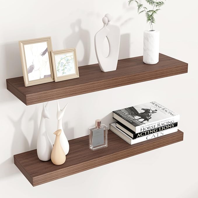 Venusmiles Floating Shelves for Wall 24 inch Long, Engineered Wood Wall Shelves by Venusmiles