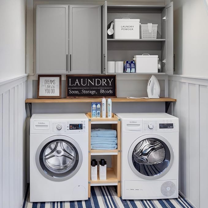 FIMELLO 30" Laundry Room Cabinets Wall Mounted, Wall Cabinets - Image 8