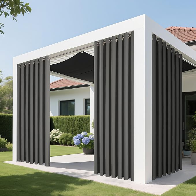 Joydeco Blackout Patio Sliding Door Curtains 108 Inches Long, Grommet Privacy - Image 4