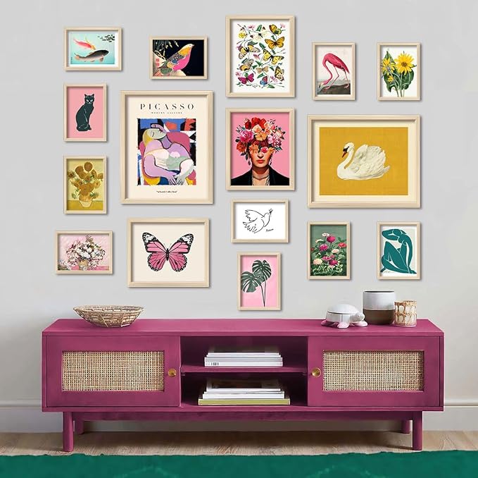 16 PCS Framed Eclectic Wall Art Decor, Modern Maximalist Home Gallery Wall - Image 6