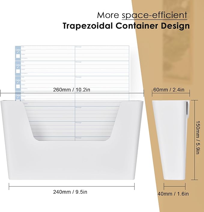 YOHOM Adhesive File Holder Plastic Document Folder Door No Drilling Mount Mail - Image 4