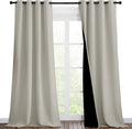 NICETOWN Natural Blackout Curtains 90 inches Long, Full Light Blocking Drapes by NICETOWN