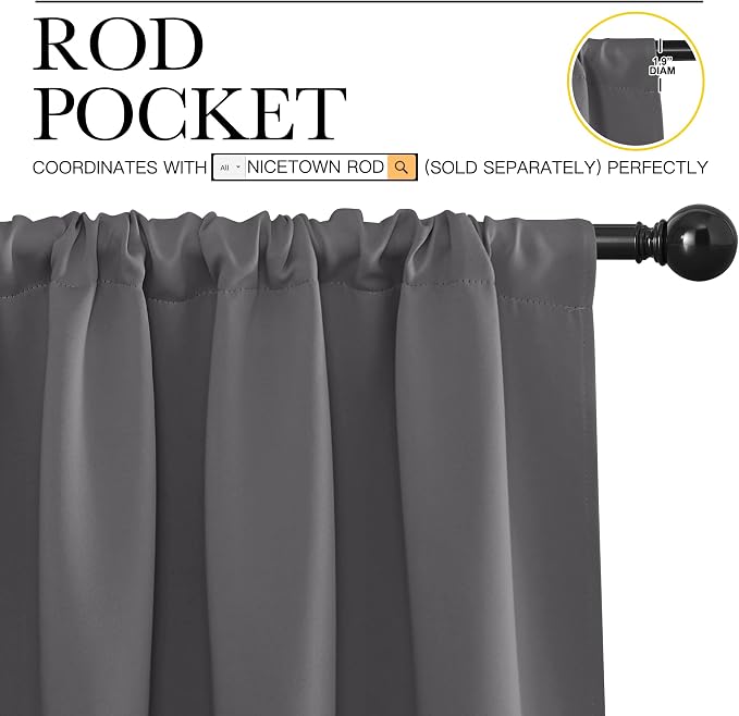 NICETOWN RV Bunk Curtains, Thermal Insulated Rod Pocket Blackout Blinds & Drapes - Image 3