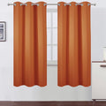 LEMOMO Orange Thermal Blackout Curtains/42 x 72 Inch/Set of 2 Panels Room by Lemomo