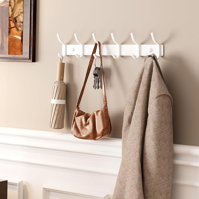 GWAAZXGZ White Wall Mounted Coat Rack - Image 3