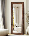 Full Length Mirror 65"x24" Solid Wood Frame Floor Large Mirror by ABSWHLM