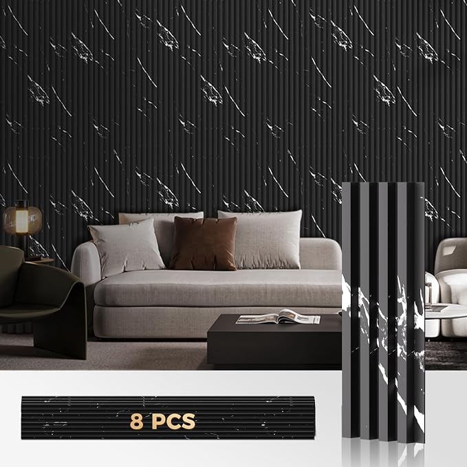 OUZUGIE WPC Acoustic Slat Wall Paneling, Living Room, TV Background, Study Room - Image 9