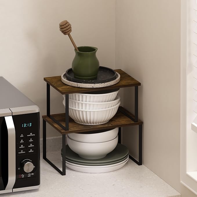 Furinno RAVEL Kitchen Countertop Organizer Set of 2, Counter Shelves, Kitchen - Image 2