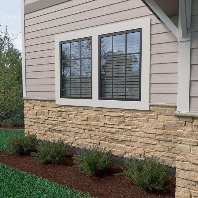 Ekena Millwork 49"W x 25 1/2"H x 1 1/4"D Acadia Ledge Stacked Stone, StoneWall - Image 12