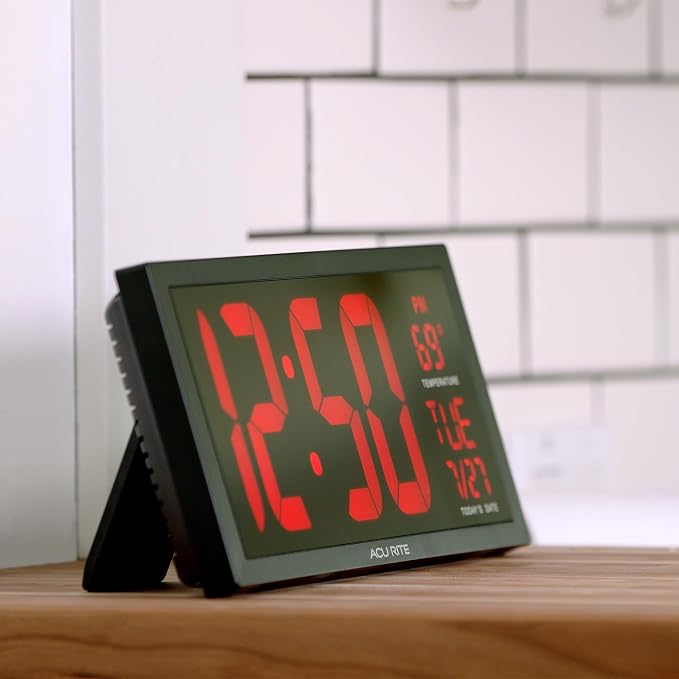 AcuRite 14.5" Large Digital LED Oversized Wall Clock - Image 3