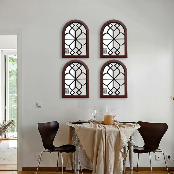 ZEXUIRU 4 Set. Rustic Wall Mirrors - Image 4