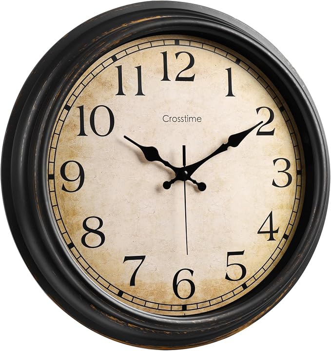 Crosstime 16 Inch Large Vintage Wall Clock by CrosstimeWallClockPracticalElegant