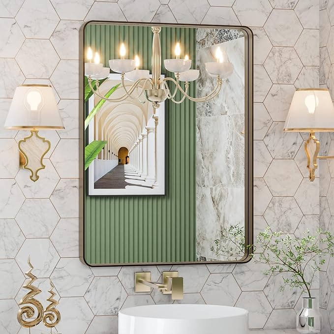 LOAAO 20”X30” Bronze Bathroom Mirrors by LOAAO