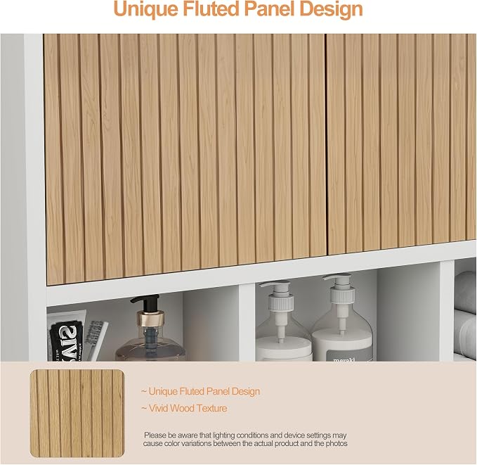Bathroom Wall Cabinet, Wooden Medicine Cabinet - Image 4