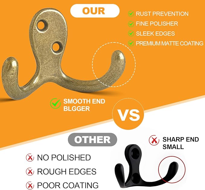 CBWLWJ 25 Pack Coat Hooks Wall Hooks - Image 5