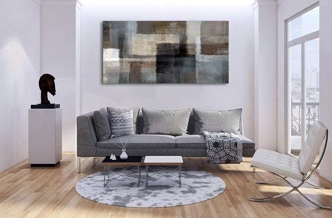 Cao Gen Decor Art A62475 Canvas Prints Abstract Wall Art Print Paintings Grey - Image 3