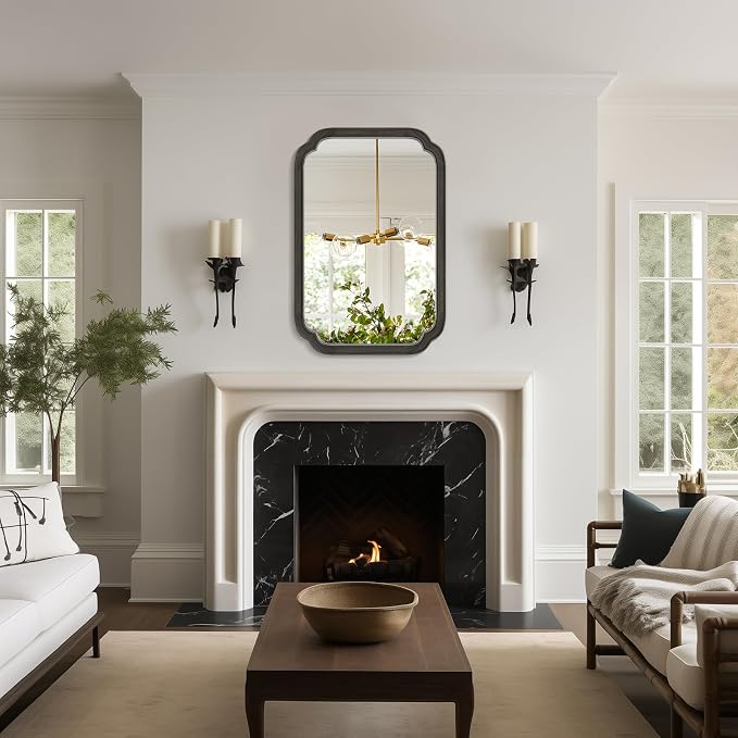 WallBeyond 20" x 30" Rounded Corner Arch Wall Mirror - Image 4