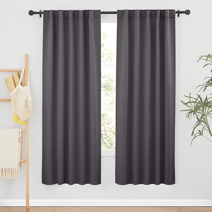 RYB HOME Blackout Curtains for Living Room, Back Tab & Rod Pocket Top by RYBHOME