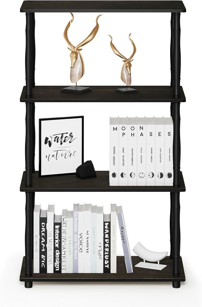 Furinno Turn-N-Tube 4-Tier Multipurpose Shelf Display Rack, Classic Tubes - Image 4