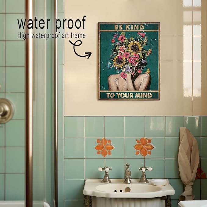 DIHSIEG Inspirational Canvas Wall Art funny bathroom wall art Print Poster - Image 6