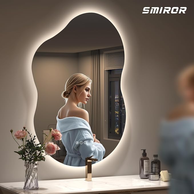 SMIROR Irregular Backlit Bathroom Mirror - Image 2