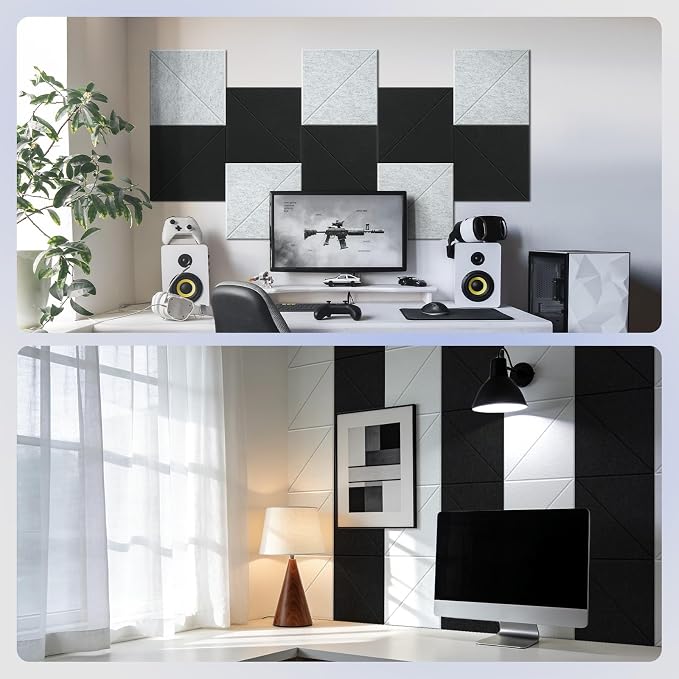 Vieshful 20 Pack Acoustic Panels, Peel & Stick Sound Absorbing Wall Panels - Image 8