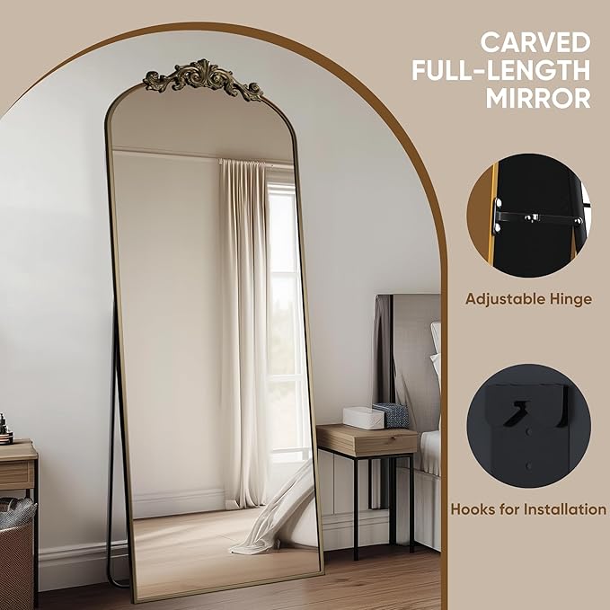 Antok Arched Full Length Mirror, Full Body Mirrors - Image 5