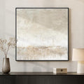 Framed Neutral Abstract Wall Art, Modern Beige and Cream Canvas Prints Artwork by Cuspin
