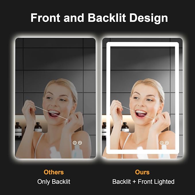 TRAHOME LED Bathroom Vanity Mirror 32"x24" - Image 3