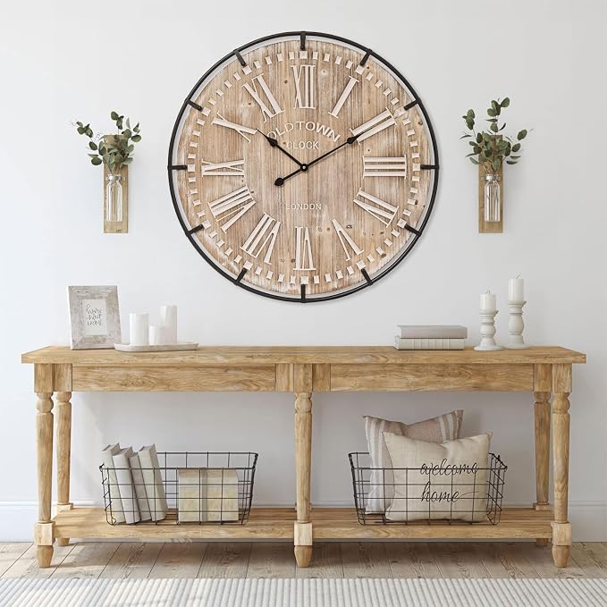 Farmhouse Wall Clock 30 Inch - Image 2