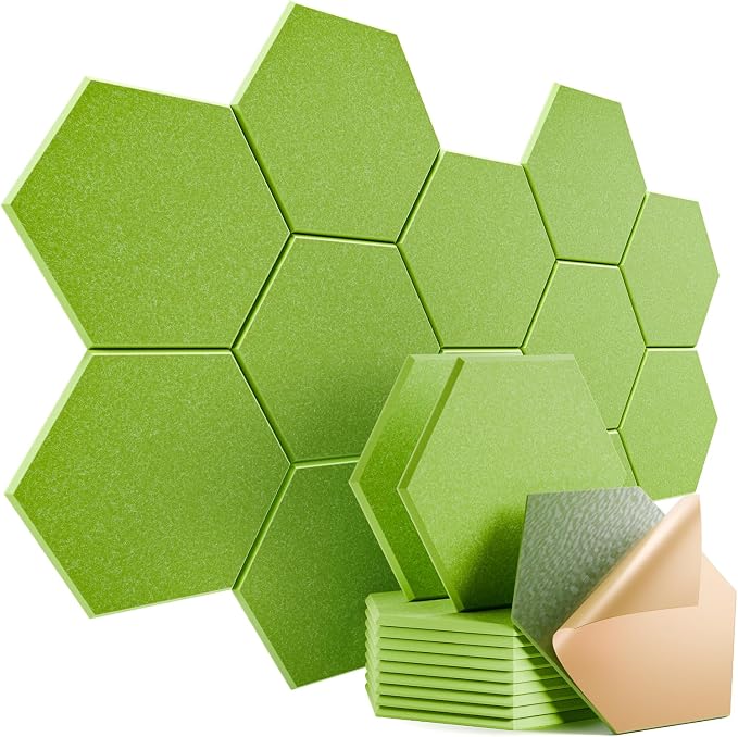 12 Pack Self-adhesive Acoustic Panels 12" X 10" X 0.4" by Dailycooper