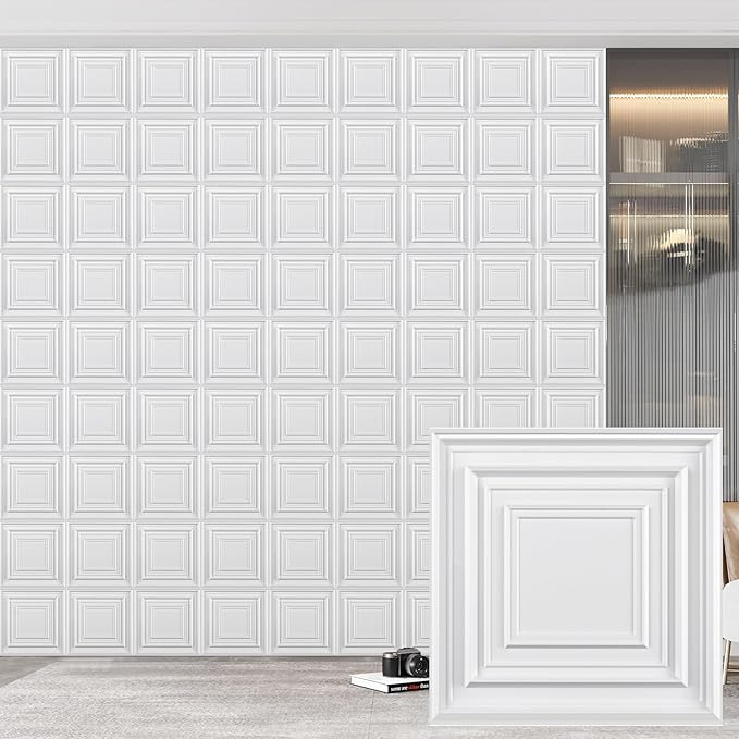 Heikki 30 Pack 3D Wall Panel for Interior Wall Décor, PVC Flower Textured Wall by YourBestChoices