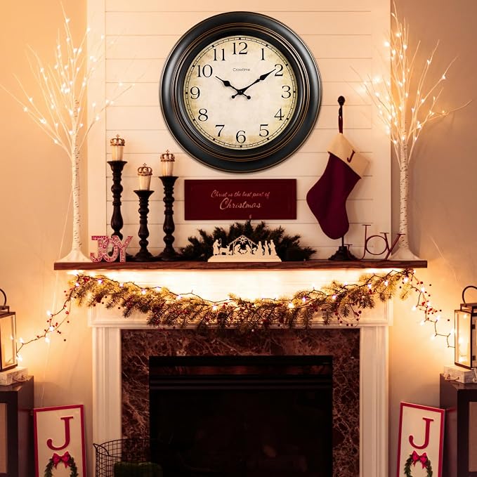 Crosstime 18 Inch Vintage Large Wall Clock - Image 5
