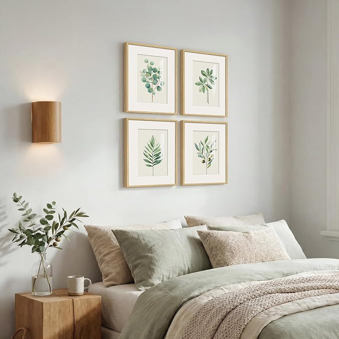 Framed Minimalist Sage Green Botanical Wall Art - Image 6
