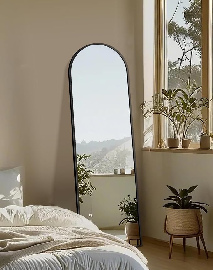 Delma Arched Mirror Full Length, Standing Mirror Full Body, Large Floor - Image 7