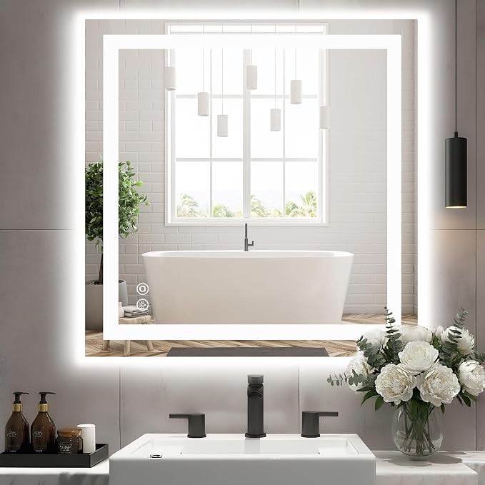 Sweetcrispy 36"x36" Smart Anti-Fog LED Bathroom Mirror by Sweetcrispy