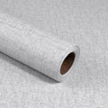 Light Grey Grasscloth Peel and Stick Wallpaper, Textured Vintage Contact Paper by MANONIRIA