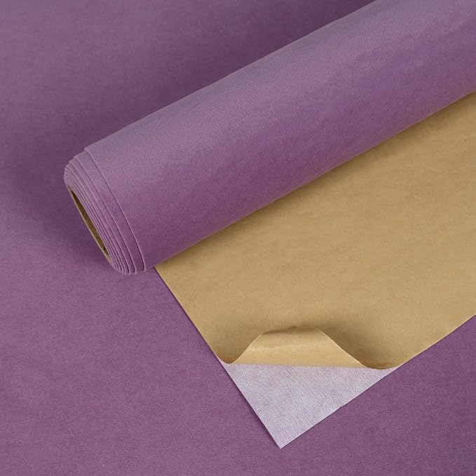 VEELIKE Lavender Purple Velvet Drawer Liner Self Adhesive Velvet Contact Paper by VEELIKE