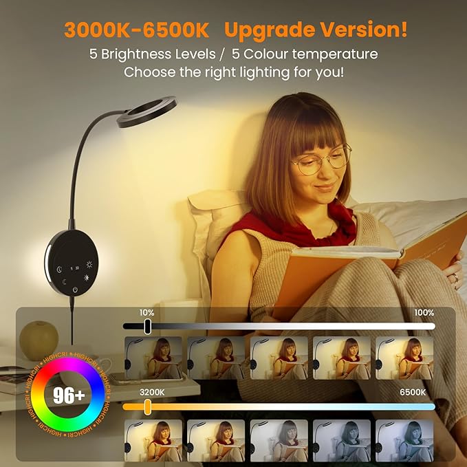 Wall Mounted Reading Light, Bedside Headboard Lights - Image 3